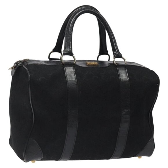 CELINE C Sulky Hand Bag Canvas Black Auth - Picture 13 of 16